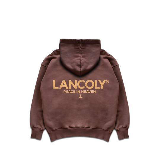 BROWN WASHED ESSENTIAL HOODIE